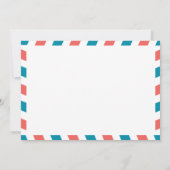 フロリダ エアメール ポストウェディング レセプション 招待状 (裏面)