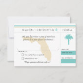 フロリダ オーシャンブルー&クリームの出発案内 出席確認カード 出欠カード (正面)