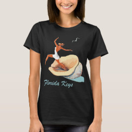 フロリダ・キー シェル・ダイバー レトロ トラベル Tシャツ