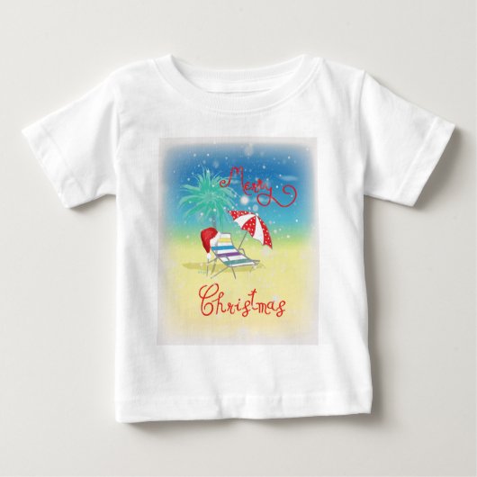 フロリダ・クリスマス・ホリデーお洒落- ベビーTシャツ (正面)