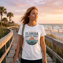 フロリダ・コーストのサンセット・ヘリテージTシャツ Tシャツ