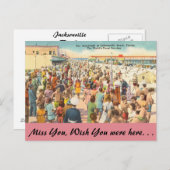 フロリダ，ジャクソンビル，ビーチ娯楽 ポストカード (正面/裏面)