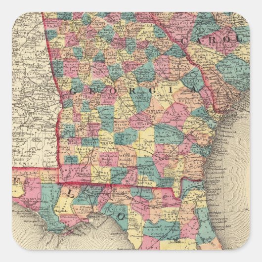 フロリダ、ジョージア、サウスカロライナ2 スクエアシール (正面)