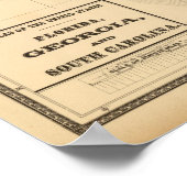 フロリダ、ジョージア、サウスカロライナ ポスター (角)