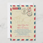 フロリダ・チェコ共和国ヴィンテージエアメ結婚ール 招待状 (正面)