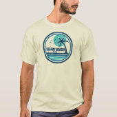 フロリダ デルレイ・ビーチ ヤシの木 鳥 Tシャツ (正面)