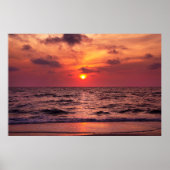 フロリダ ナポリの熱帯の夕日 ビーチ ポスター (正面)