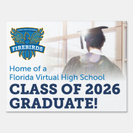 フロリダ バーチャル高校 卒業おめでとう ガーデンサイン アウトドアサイン