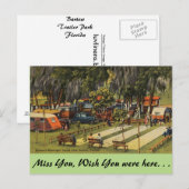 フロリダ、バートウ、市営トレーラーパーク ポストカード (正面/裏面)