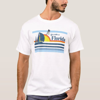 フロリダ – ビーチレトロ70S 80S 90S帆船サン Tシャツ