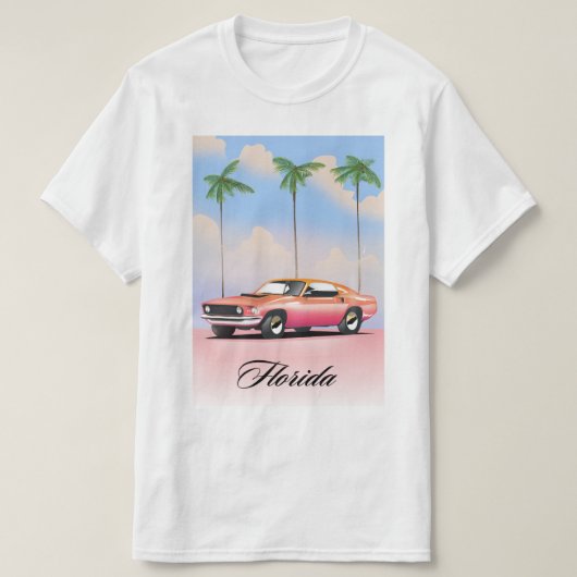 フロリダ ピンクサンセット Tシャツ (デザイン正面)