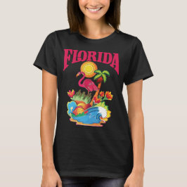 フロリダ フラミンゴ トロピカル トラベル Tシャツ