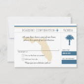 フロリダ ブルー&クリームの出発確認 出発券 出欠カード (正面)