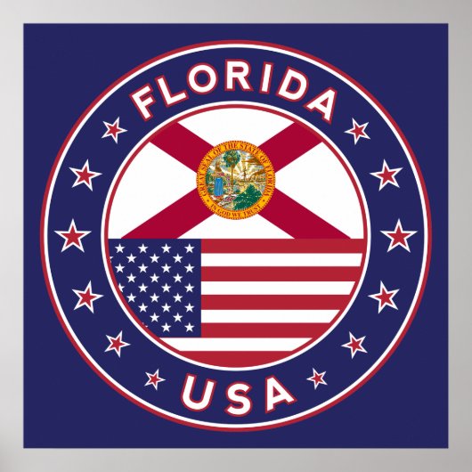 フロリダ,ポスター,中サイズ,青 ポスター (正面)
