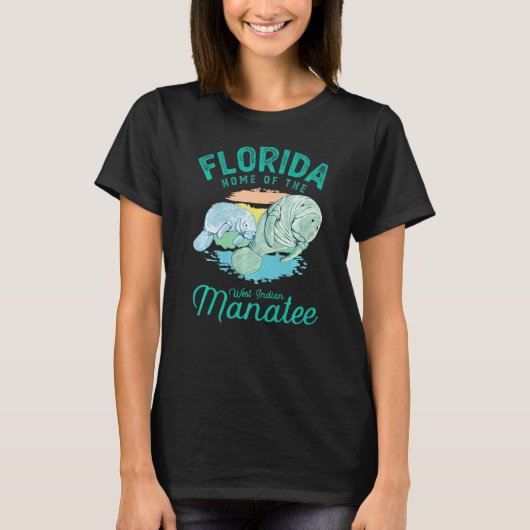フロリダ マナティーの住処 海牛 1 Tシャツ (正面)
