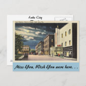 フロリダ、レイクシティ、東マディソンの夜。 ポストカード (正面/裏面)