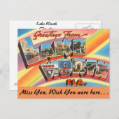 フロリダ、レイクワースからの挨拶 ポストカード (正面/裏面)