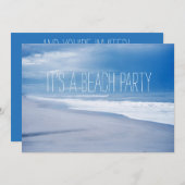 フロリダ レトロ ビーチ オーシャン パーティー 招待状 (正面/裏面)