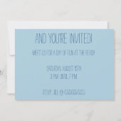 フロリダ レトロ ブルー オーシャン ビーチ パーティー 招待状 (裏面)