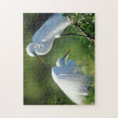 フロリダ、ヴェネツィア、オードボンサンクチュアリ、コモン・エグレット ジグソーパズル (縦)