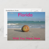 フロリダ、君がここにいたらいいが、はがき ポストカード (正面/裏面)
