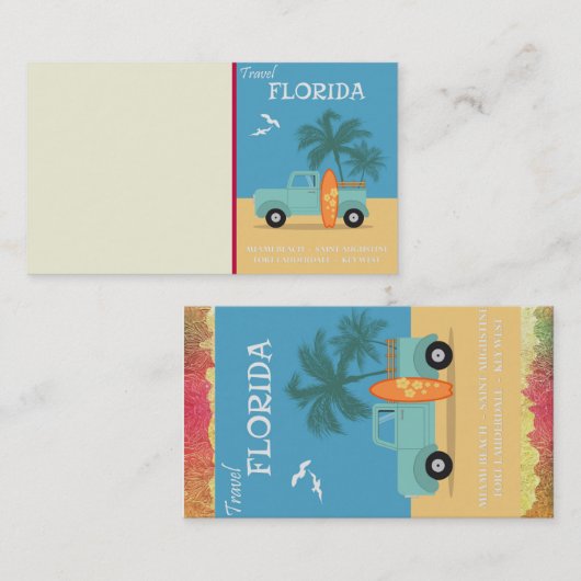 フロリダ：旅行名刺 名刺 (正面/裏面)