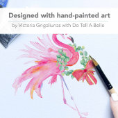 フロリダ 水彩 ピンク フラミンゴ ビーチ クリスマス