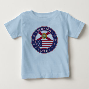 フロリダ、青 ベビーTシャツ
