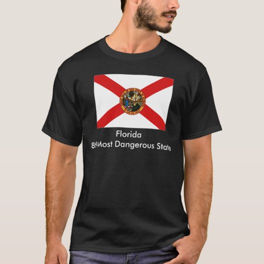 フロリダ、Florida8thの最も危ない州 Tシャツ (正面)