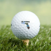 フロリダFLパームツリーアンドビーチライトプリント ゴルフボール (インサイチュ 木)