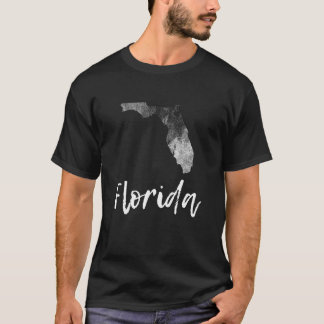 フロリダFlマップグランジヴィンテージグラフィックホーム州M Tシャツ