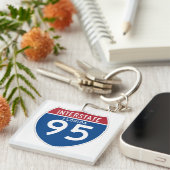 フロリダFL I-95の州間幹線道路の盾- キーホルダー (正面右)