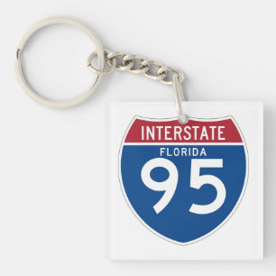 フロリダFL I-95の州間幹線道路の盾- キーホルダー