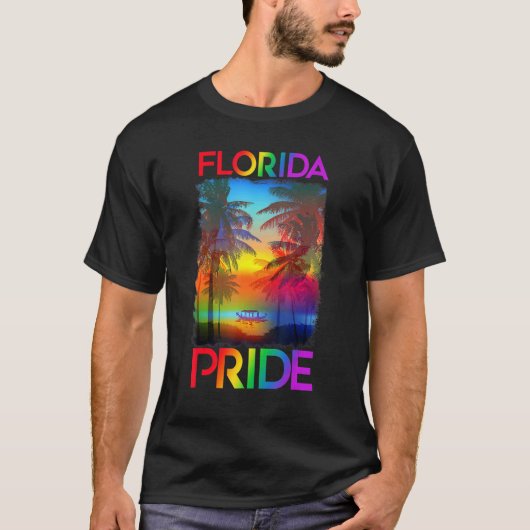 フロリダLgbt州ゲイプライドレインボーフラッグLgbtq Pr Tシャツ (正面)