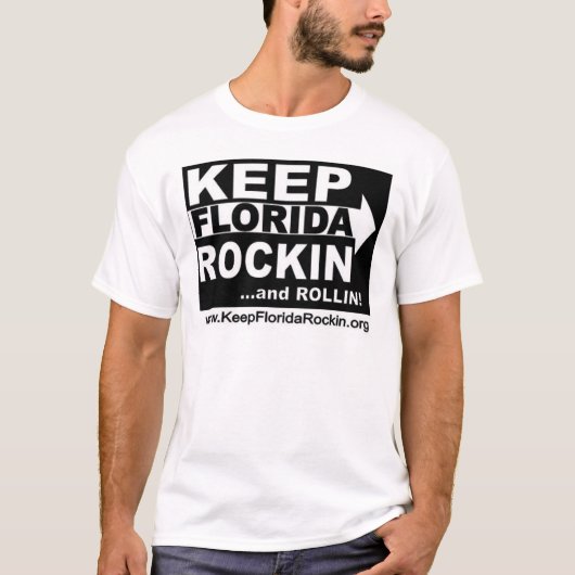 フロリダRockin及びRollinを保って下さい Tシャツ (正面)