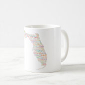フロリダUSAスラング語アートマップ コーヒーマグカップ (正面右)