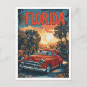 フロリダUSAヴィンテージイラストレーション旅行 ポストカード (正面)