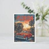 フロリダUSAヴィンテージイラストレーション旅行 ポストカード (スタンド正面)