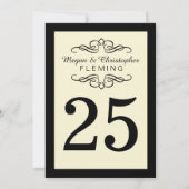 フロリッシュ アイボリー & ブラック No.25 テーブル カード (裏面)