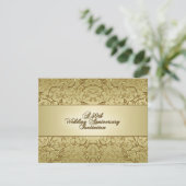 フロリッシュ ゴールデン 50周年 結婚記念日 招待状 (スタンド正面)