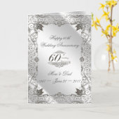 フロリッシュ ダイヤモンド 60周年 グリーティング カード (黄色い花)