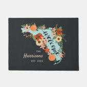 フロリパーソナライズされたダホーム州へようこそ ドアマット (正面)