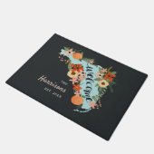 フロリパーソナライズされたダホーム州へようこそ ドアマット (アングル)