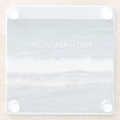 フロリメリーダクリスマスオーバーザ海ホワイトフォント ガラスコースター (裏面)