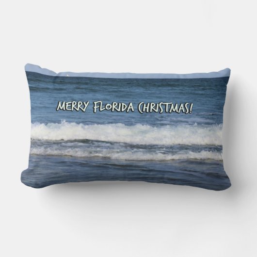 フロリメリーダクリスマスザブルースカイ ランバークッション (正面)
