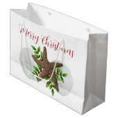 フロリメリーダクリスマスヒトデ砂ドル ラージペーパーバッグ (正面アングル)