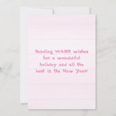 フロリメリーダクリスマスピンクフラミンゴホワイトツリー シーズンカード (裏面)