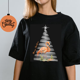 フロリメリーダクリスマスフラミンゴと木 Tシャツ