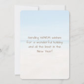 フロリメリーダクリスマス熱帯ビーチと木 シーズンカード (裏面)