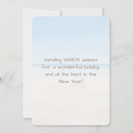 フロリメリーダクリスマス熱帯ビーチと木 シーズンカード (裏面)